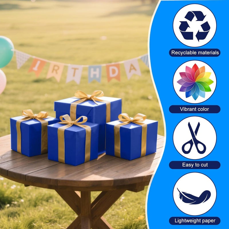 PLULON 120 Sheets Blue Tissue Paper for Gift Bags, Gift Wrapping Paper Tissue Bulk for Crafts Packaging Birthday Baby Shower, Wedding Holiday Flower Bachelorette Bridal Party Decorations - Image 3